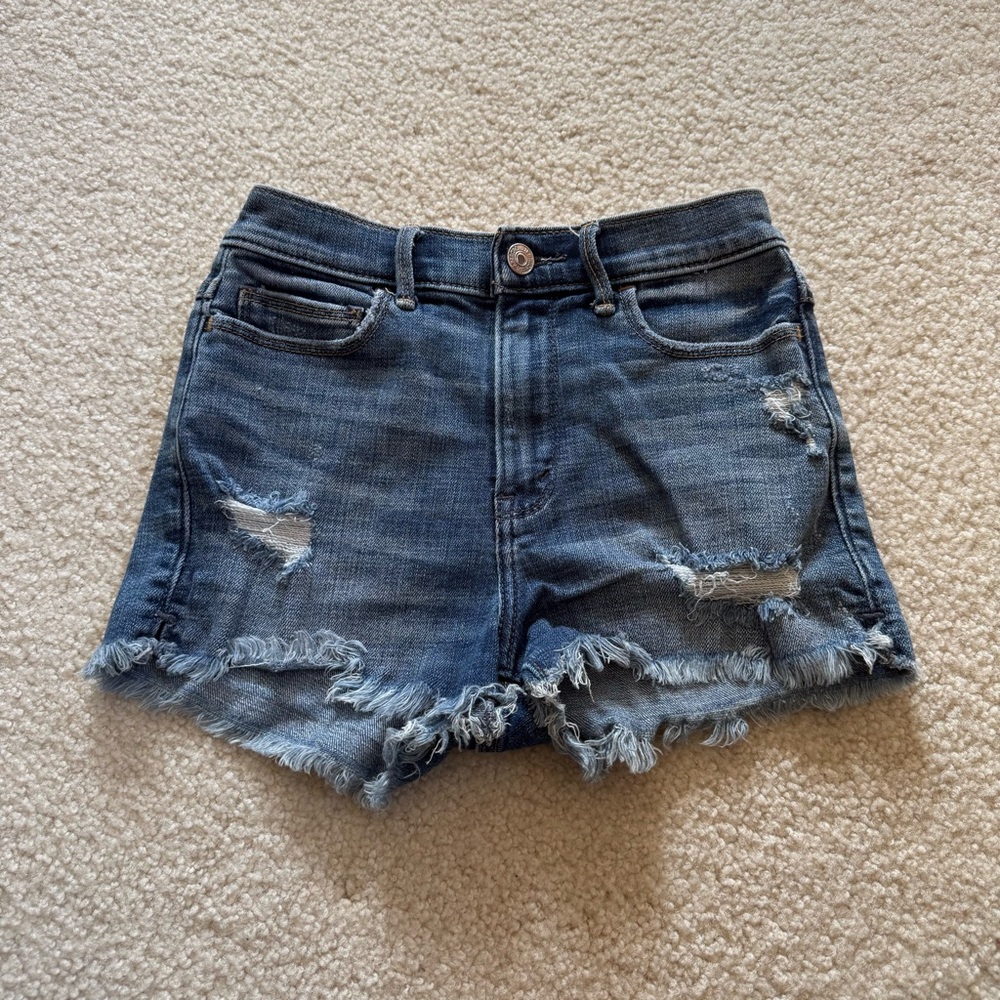 EUC Abercrombie high rise jean shorts